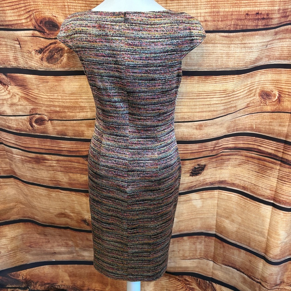 David Meister Womens Multi Colored Bodycon Sleeveless Sheath Dress Size 6 - Picture 3 of 9